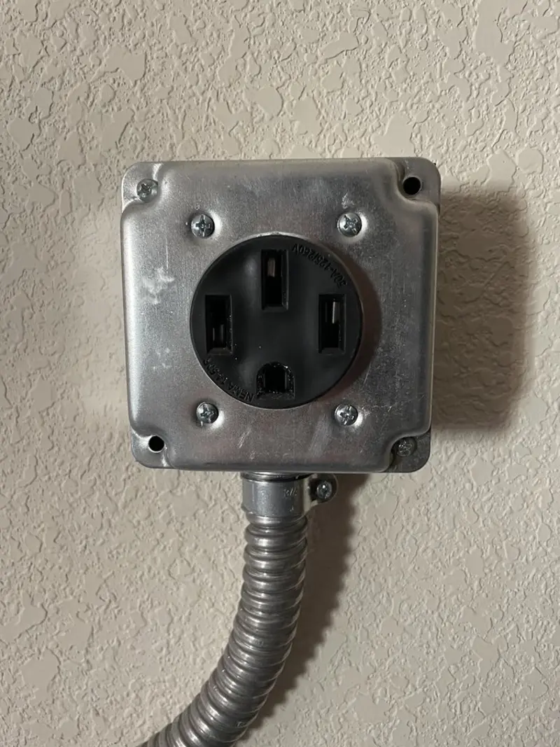 NEMA 14-50 outlet installed for Electrical Panel Upgrade in Shenandoah